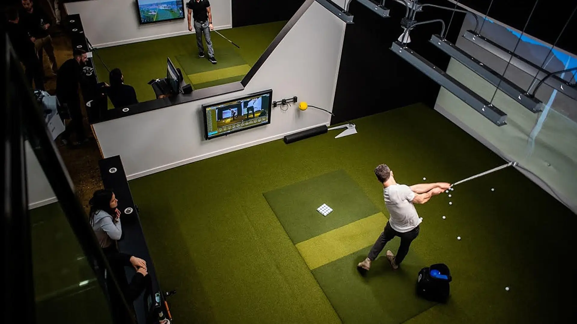 Indoor virtual golf green installed by Premier Greens