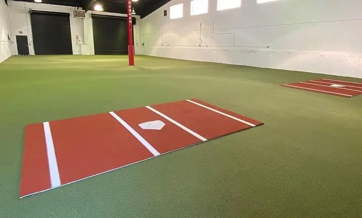 Indoor artificial grass practice field