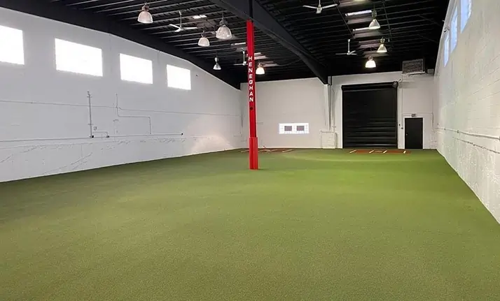 Indoor artificial grass agility area