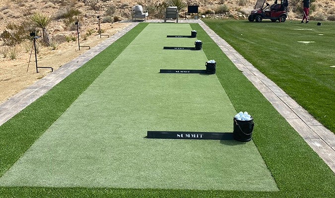 Commercial tee line installed by Premier Greens